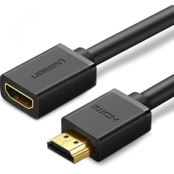 Kabel przejściówka HDMI (żeński) - HDMI (męski) Ugreen adapter, 19 pin, 4k 60Hz, 1.4v, 10 Gbps, 2 m, czarny