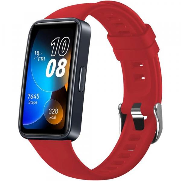 Silikonowy pasek Fixed Silicone Strap do Huawei Band 10 / 9 / 8, czerwony