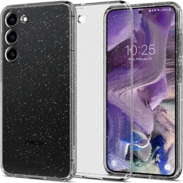 Etui Spigen Liquid Crystal Glitter do Galaxy S23, przezroczyste