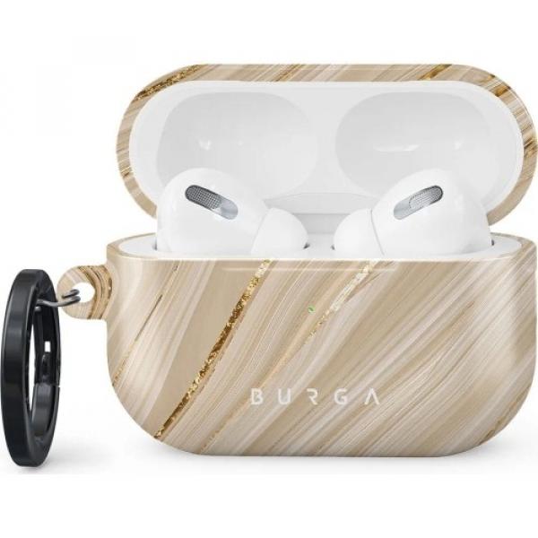 Etui Burga Full Glam do AirPods Pro 2, beżowo-złote