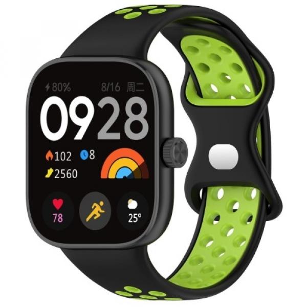 Pasek Bizon Strap Watch Octo do Xiaomi Smart Band 9 Pro/8 Pro / Redmi Watch 5/4, czarno-zielony