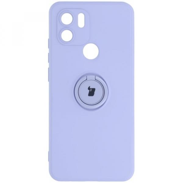 Etui Bizon Case Silicone Ring do Redmi A1, jasnofioletowe