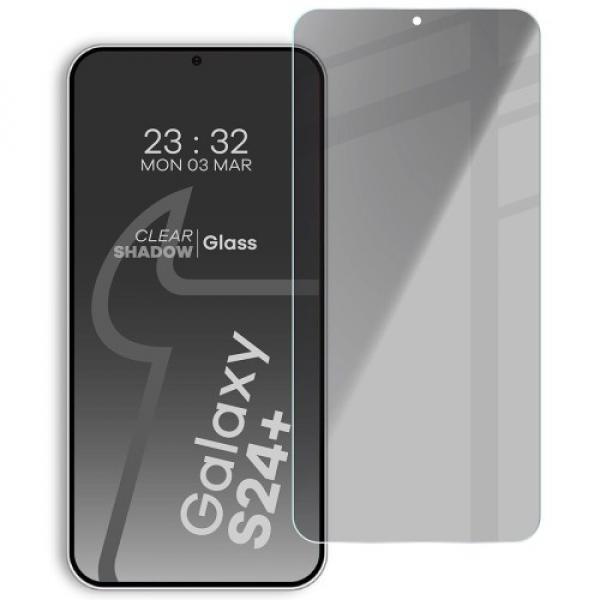 Prywatyzujące szkło hartowane Bizon Glass Clear Shadow do Galaxy S25 Plus / S24 Plus, przyciemniane