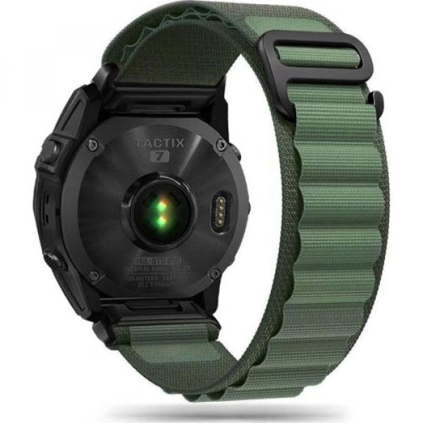 Pasek Tech Protect Nylon Pro, QuickFit 26mm do Garmin Fenix 8 (51 mm) / 7X Pro / 7X / 6X Pro, zielony