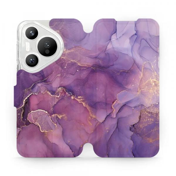 Etui z klapką do Huawei Pura 70, Mobiwear Book, fioletowe