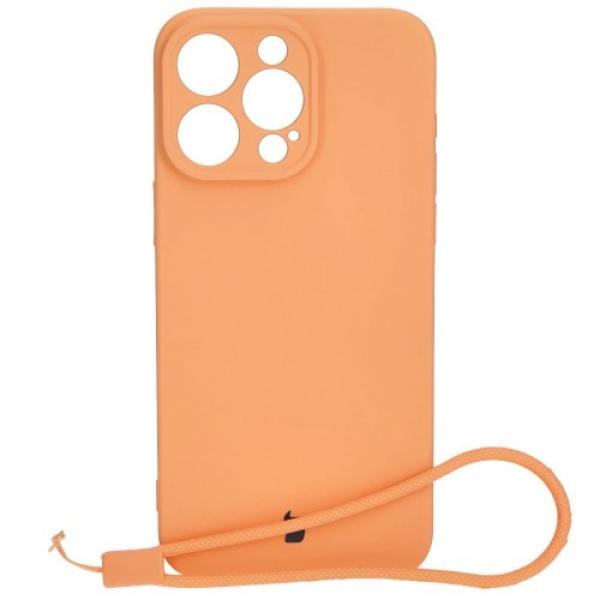 Etui Bizon Case Silicone do iPhone 15 Pro Max, pomarańczowe