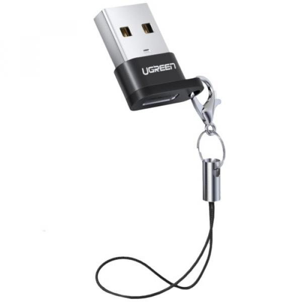 Adapter przejściówka z USB-C na USB-A Ugreen, czarny