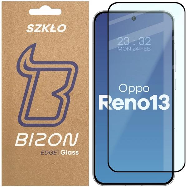 Szkło hartowane Bizon Glass Edge 2 do Oppo Reno13, czarna ramka