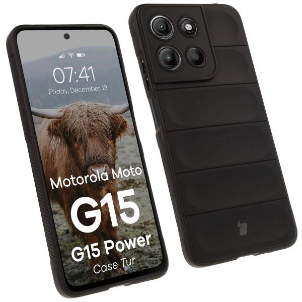 Pancerne etui Bizon Case Tur do Motorola Moto G15 / G15 Power, czarne
