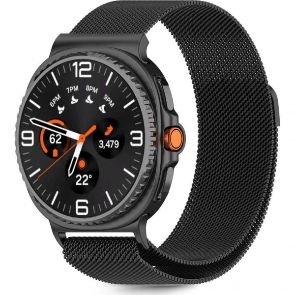 Stalowa bransoletka Tech-Protect Milaneseband do Galaxy Watch 8 40 mm / 44 mm / 8 Classic 46 mm, czarna