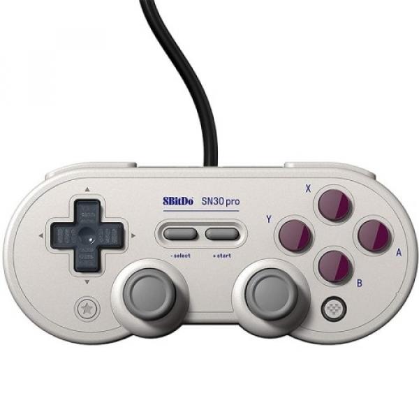 Kontroler przewodowy 8BitDo SN30 Pro USB Gamepad, USB-A, beżowy