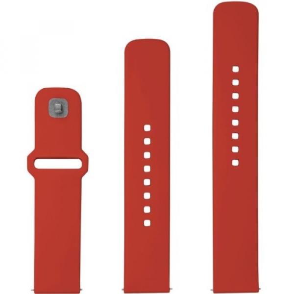 Silikonowy pasek Fixed Silicone Strap z szybkozłączką 20mm do smartwatcha, czerwony