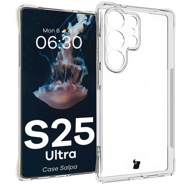 Elastyczne etui Bizon Case Salpa do Galaxy S25 Ultra, przezroczyste