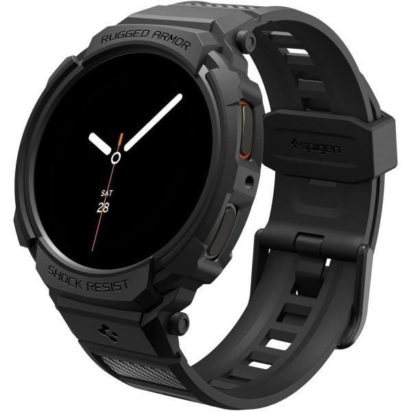 Etui z paskiem Spigen Rugged Armor Pro do Galaxy Watch 8 40mm, czarne