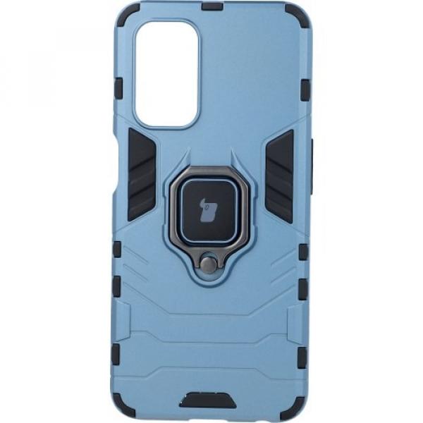 Etui Bizon Case Armor Ring do Oppo A54 5G / A93 5G / A74 5G / OnePlus Nord N200 5G, niebieskie