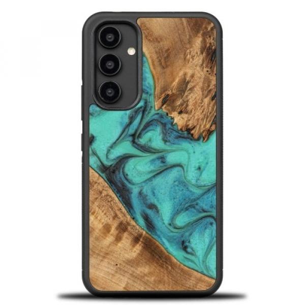 Drewniane etui Bewood Unique - Turquoise do Galaxy A54 5G