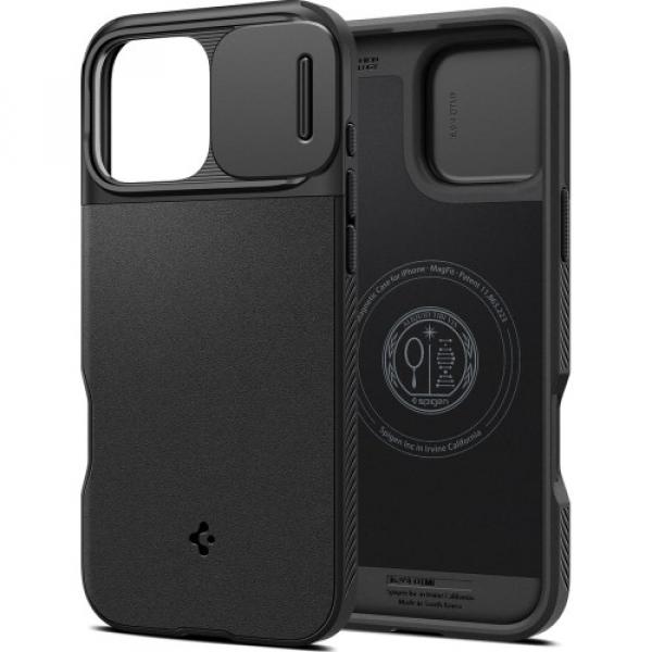 Etui Spigen Optik Armor Mag do MagSafe do iPhone 16 Pro Max, czarne