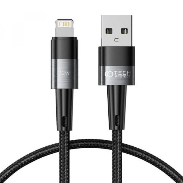 Kabel Tech-Protect UltraBoost USB-A do Lightning 2,4A 12W 100cm, szary