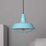 Lampa Wisząca Retro Loft Błękitna 36cm E27 Abruzzo Patrone ABR-RRP-B-E27