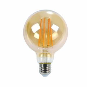 Żarówka LED ORO-E27-G125-FL-AMBER-6W-WW, 2700K