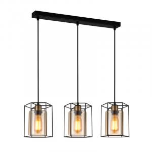 Lampa wisząca Kalula PND-78901-3-BK+AMB