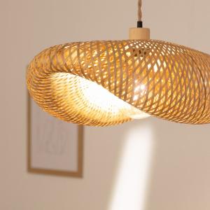 Lampa Wisząca Bambusa Kapelusz 60cm Boho Abruzzo Ponti E27 ABR-LWPP1-E27