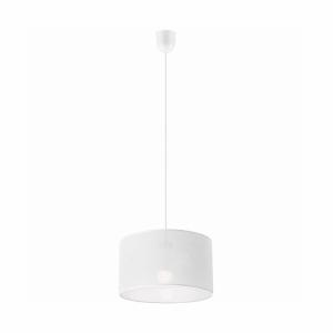 Lampa wisząca VIVIAN LM-1.209 1-punktowa biała z abażurem 48604