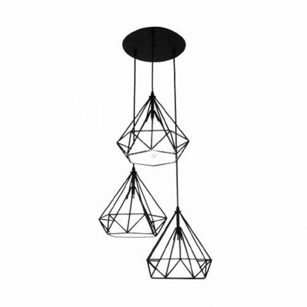 Lampa wisząca DIAMOND ABIGALI-CHNR3-E27