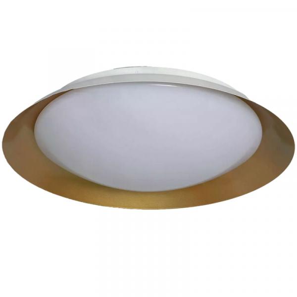 Plafon LED 31W Okrągły Biało Złoty 3 Barwy Świecenia CCT Abruzzo Costa 50cm ABR-PLC-B-30W-CCT