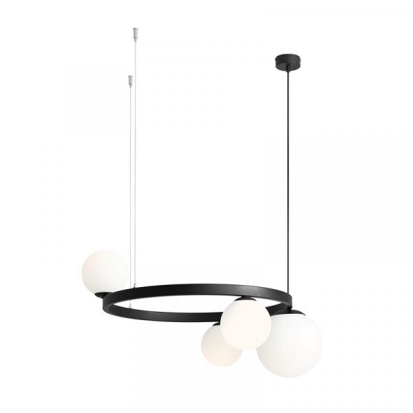 Lampa wisząca GARDA 4 RING BLACK 1099L1_R