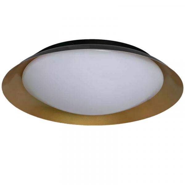 Plafon LED 31W Okrągły Czarno Złoty 3 Barwy Świecenia CCT Abruzzo Costa 50cm ABR-PLC-C-30W-CCT