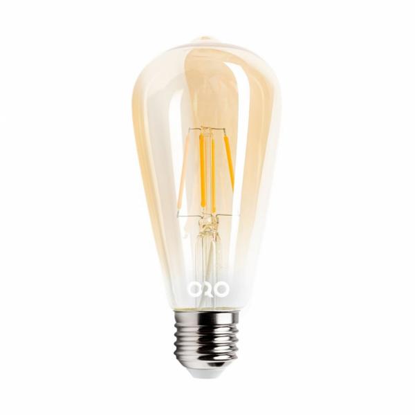 Żarówka ORO-E27-ST64-FL-AMBER-1,3W-WW, 2700K